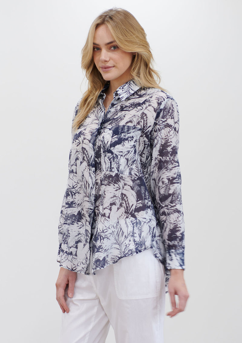 Mela Purdie Botanica Silk Single Pocket Shirt