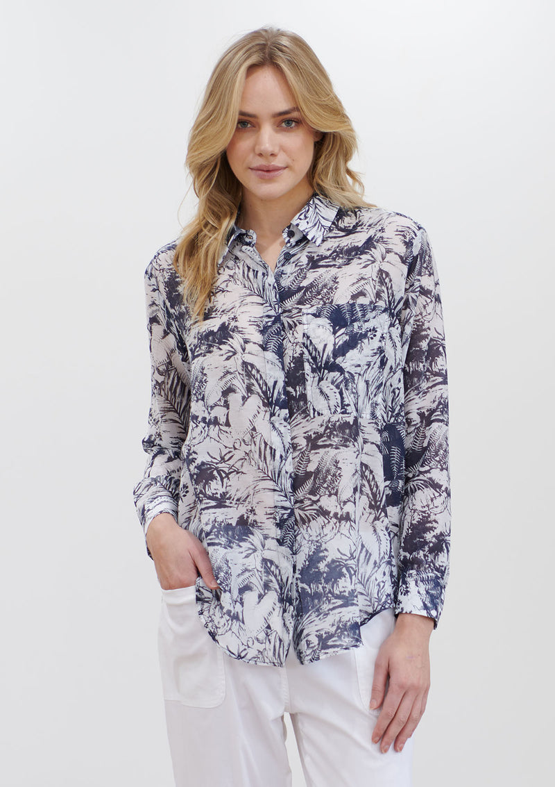 Mela Purdie Botanica Silk Single Pocket Shirt