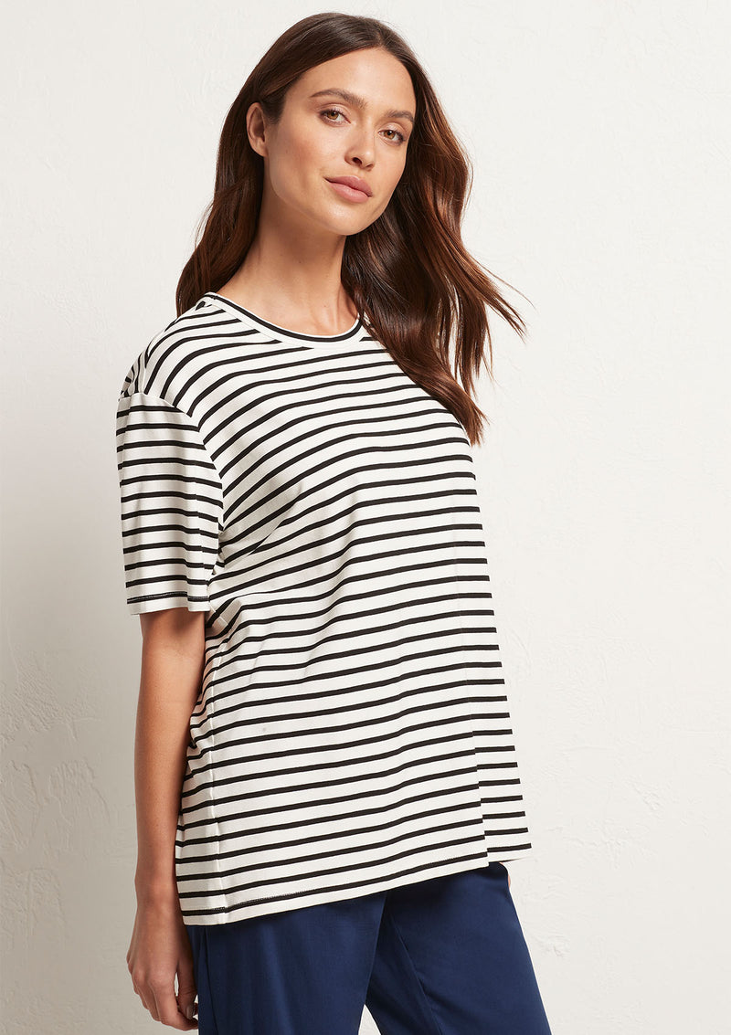 Mela Purdie Boater Stripe Flat T
