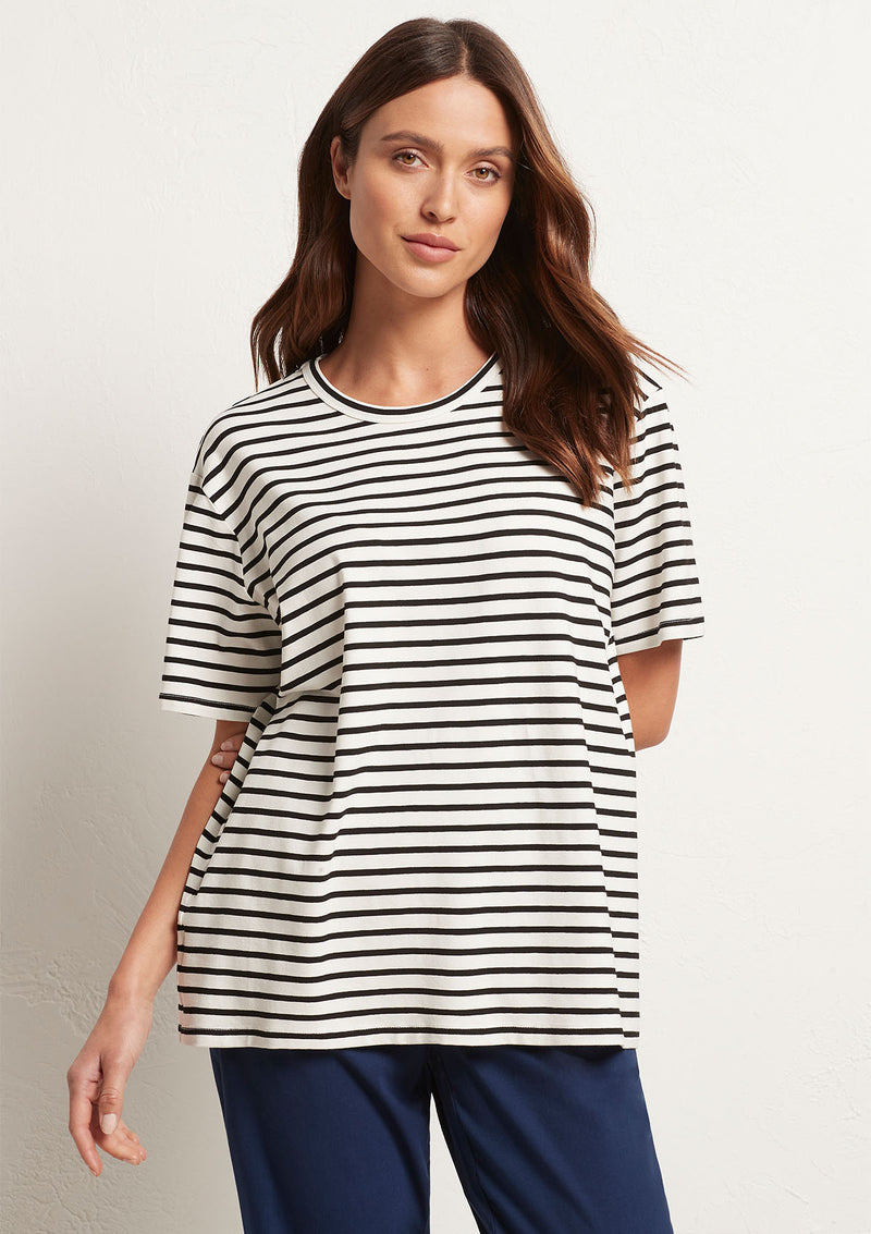 Mela Purdie Boater Stripe Flat T