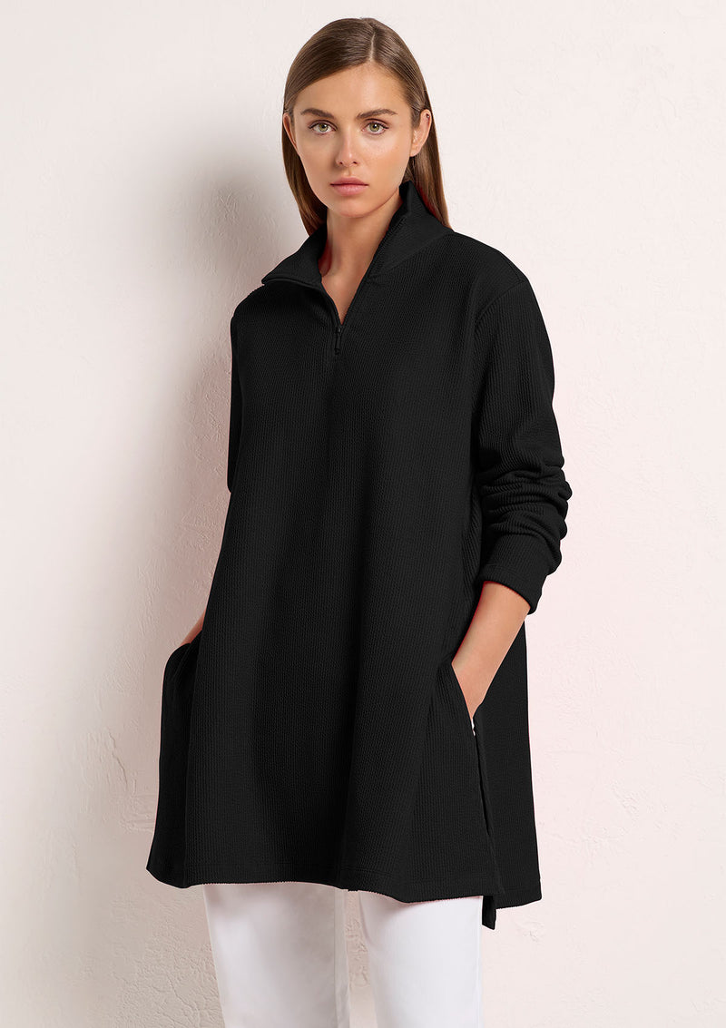 Mela Purdie Furrow Knit Half Zip Maxi