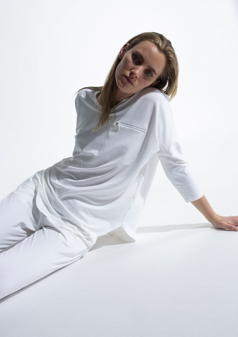 Mela Purdie Matte Jersey V Crescent Sweater