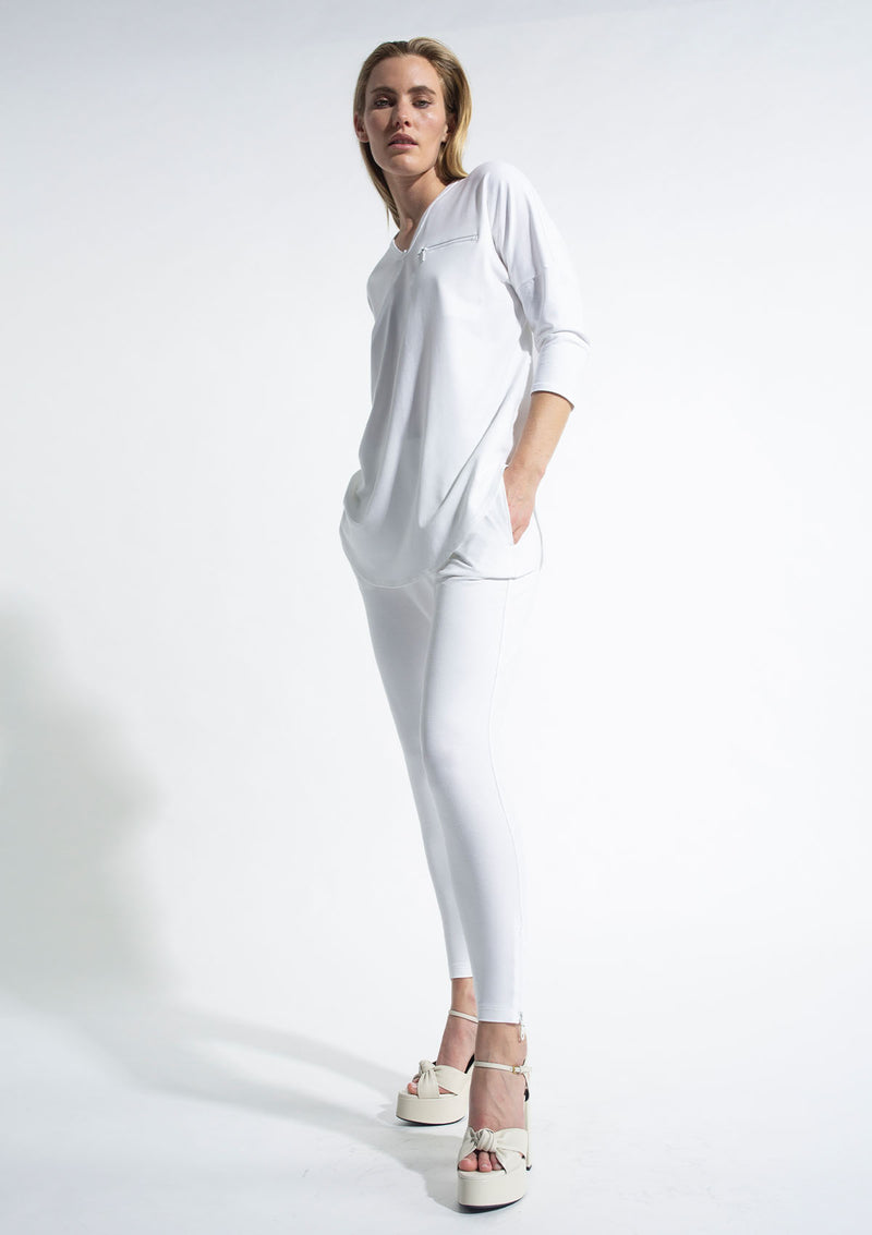 Mela Purdie Matte Jersey V Crescent Sweater