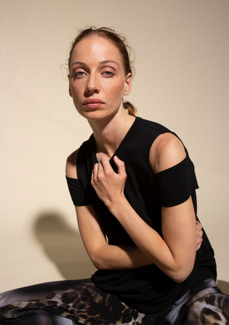 Mela Purdie Matte Jersey Slash Shoulder T