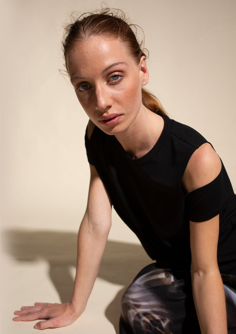 Mela Purdie Matte Jersey Slash Shoulder T