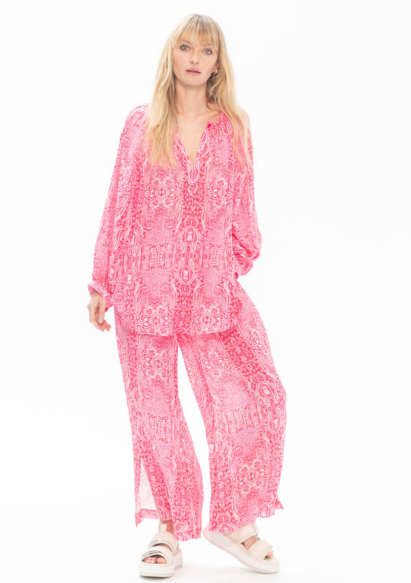 Mela Purdie Fillagree Print Silk Escape Blouse