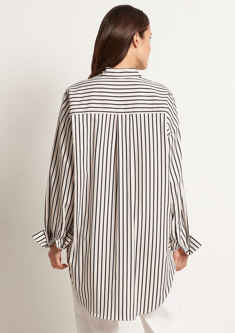 Mela Purdie Tri Stripe Popilene Relaxed Yoke Shirt