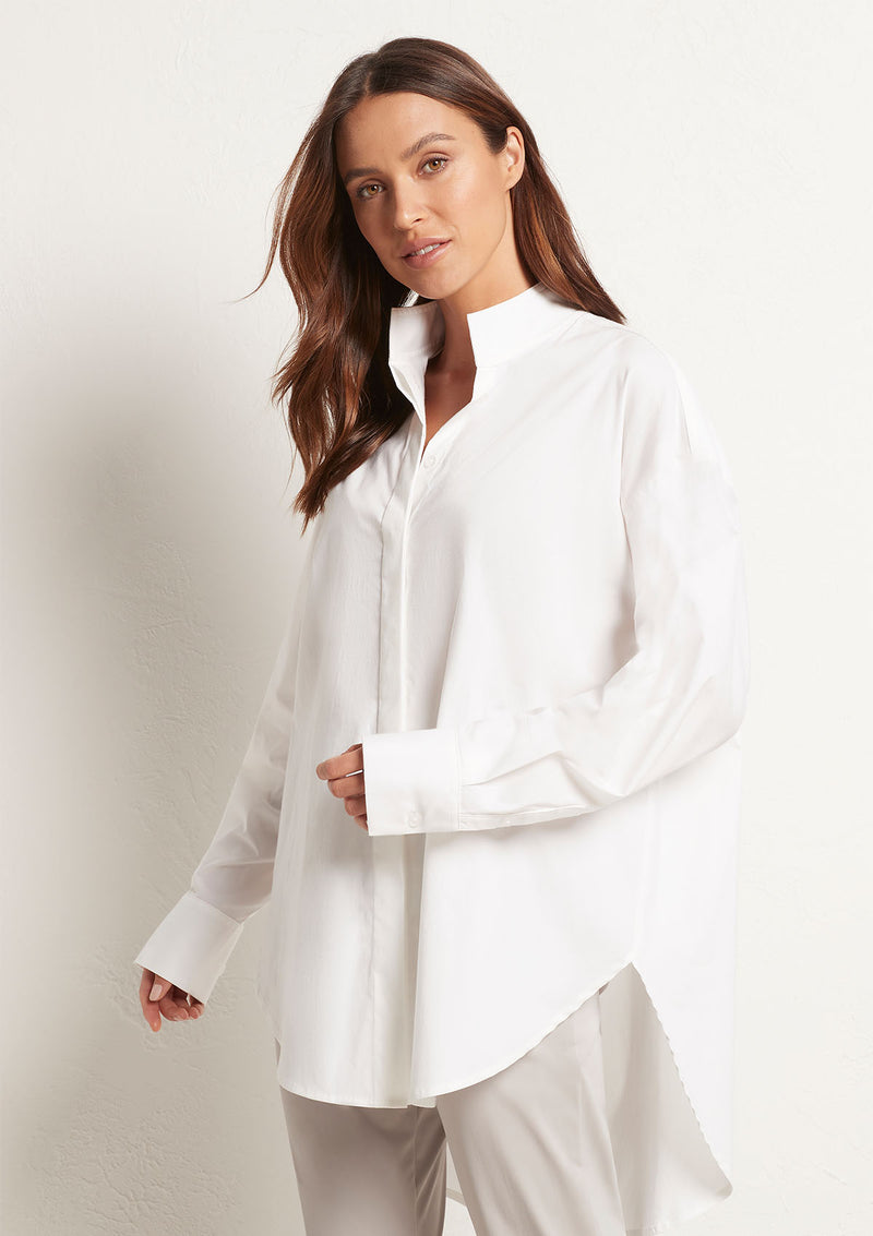 Mela Purdie Microprene Relaxed Stand Shirt