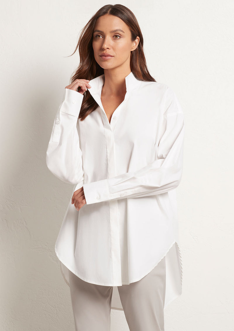 Mela Purdie Microprene Relaxed Stand Shirt