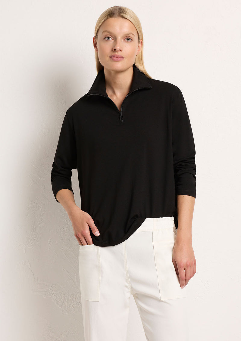 Mela Purdie Matte Jersey Half Zip Sweater