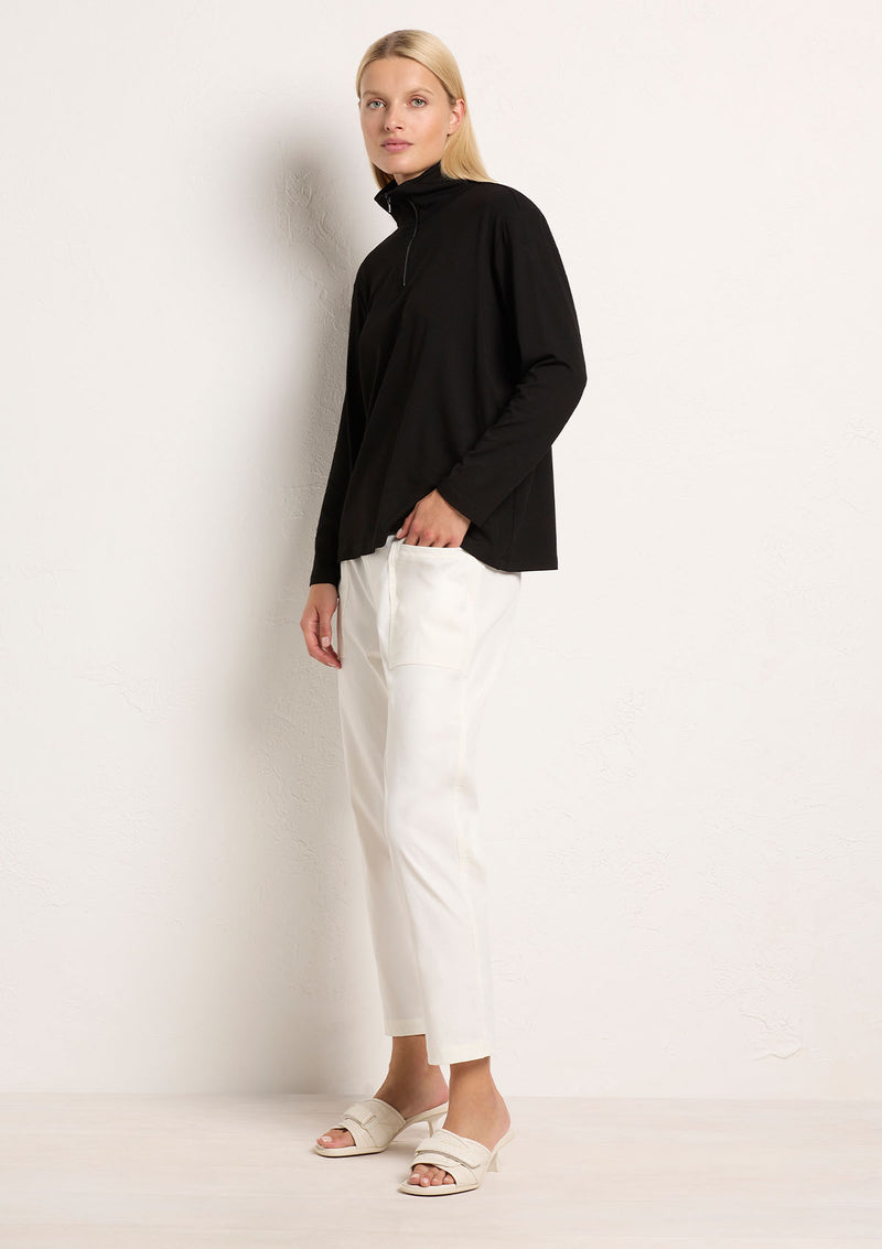 Mela Purdie Matte Jersey Half Zip Sweater