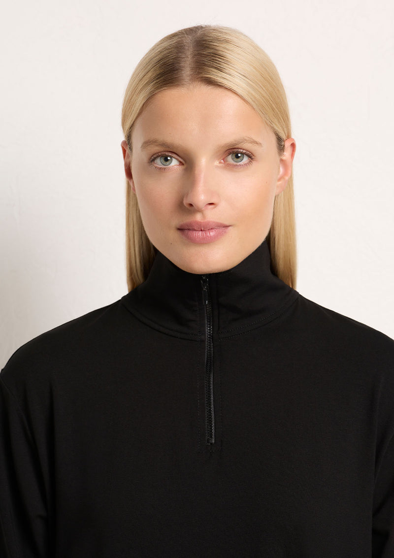 Mela Purdie Matte Jersey Half Zip Sweater