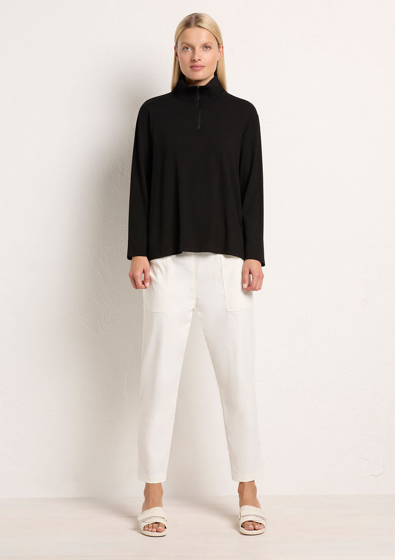 Mela Purdie Matte Jersey Half Zip Sweater