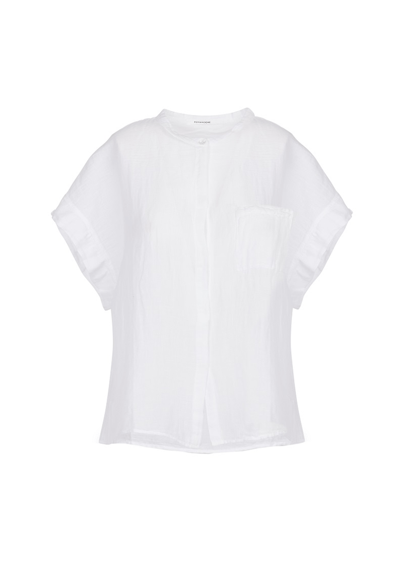 POMANDÈRE Textured SS Shirt Ivory