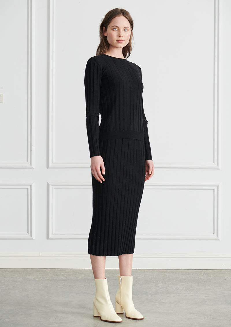Apartment Clothing Lou Ribbed Midi Skirt