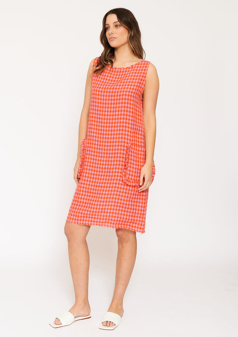 Alessandra Sienna Dress Gingham