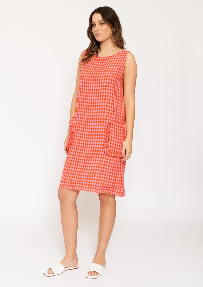 Alessandra Sienna Dress Gingham