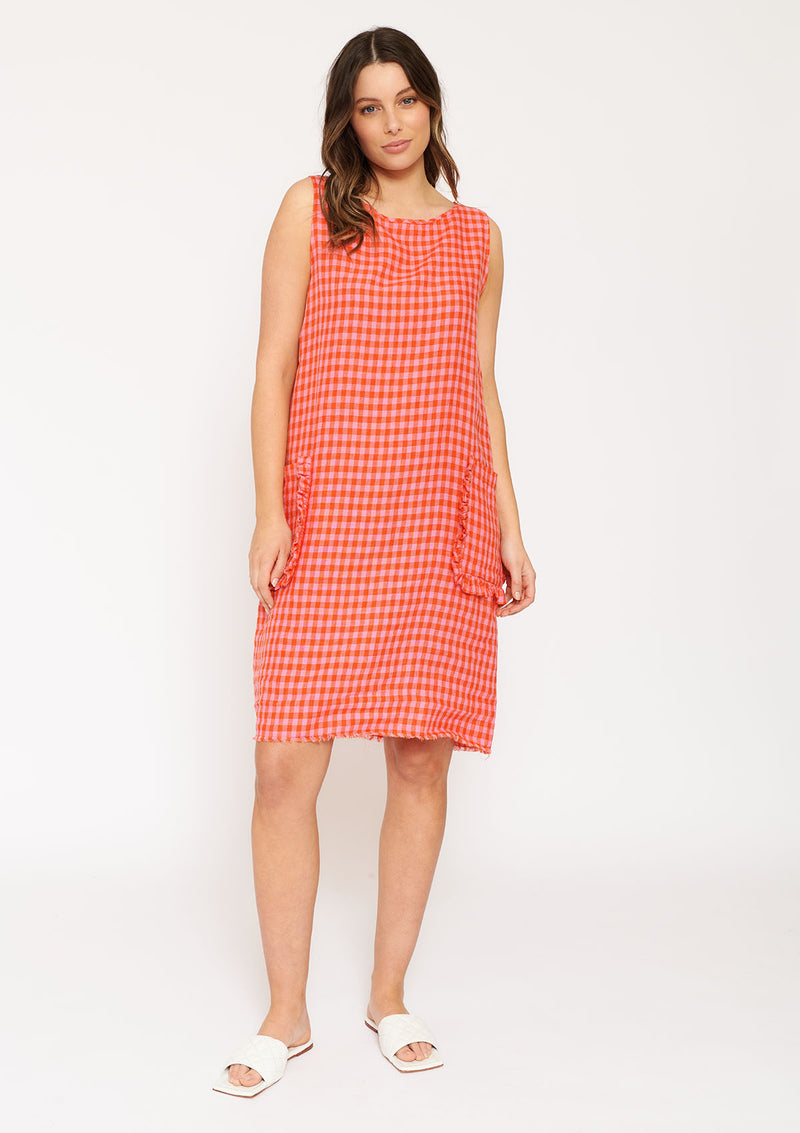 Alessandra Sienna Dress Gingham