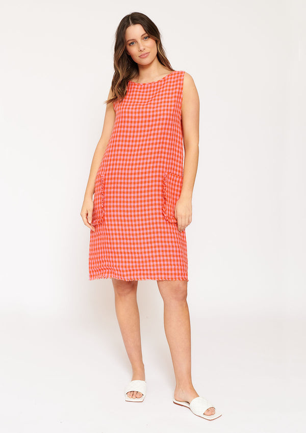 Alessandra Sienna Dress Gingham