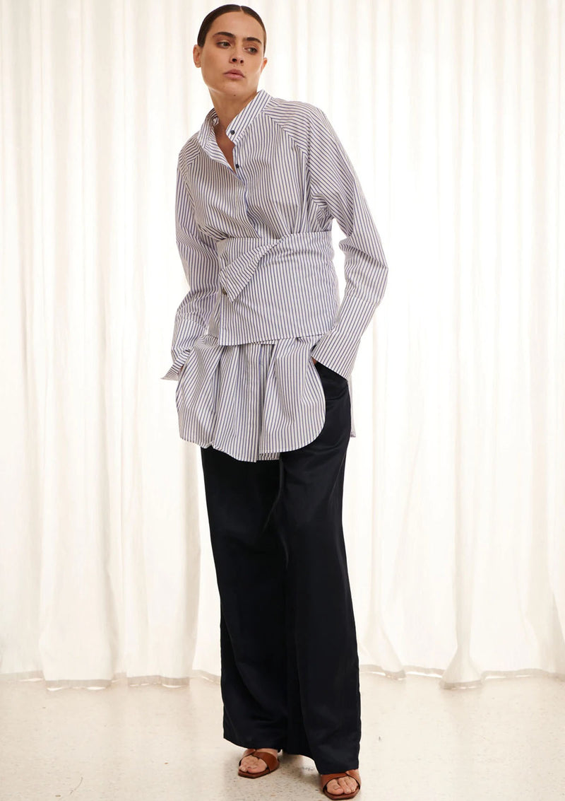 Apartment Clothing Pinstripe Obi Shirt