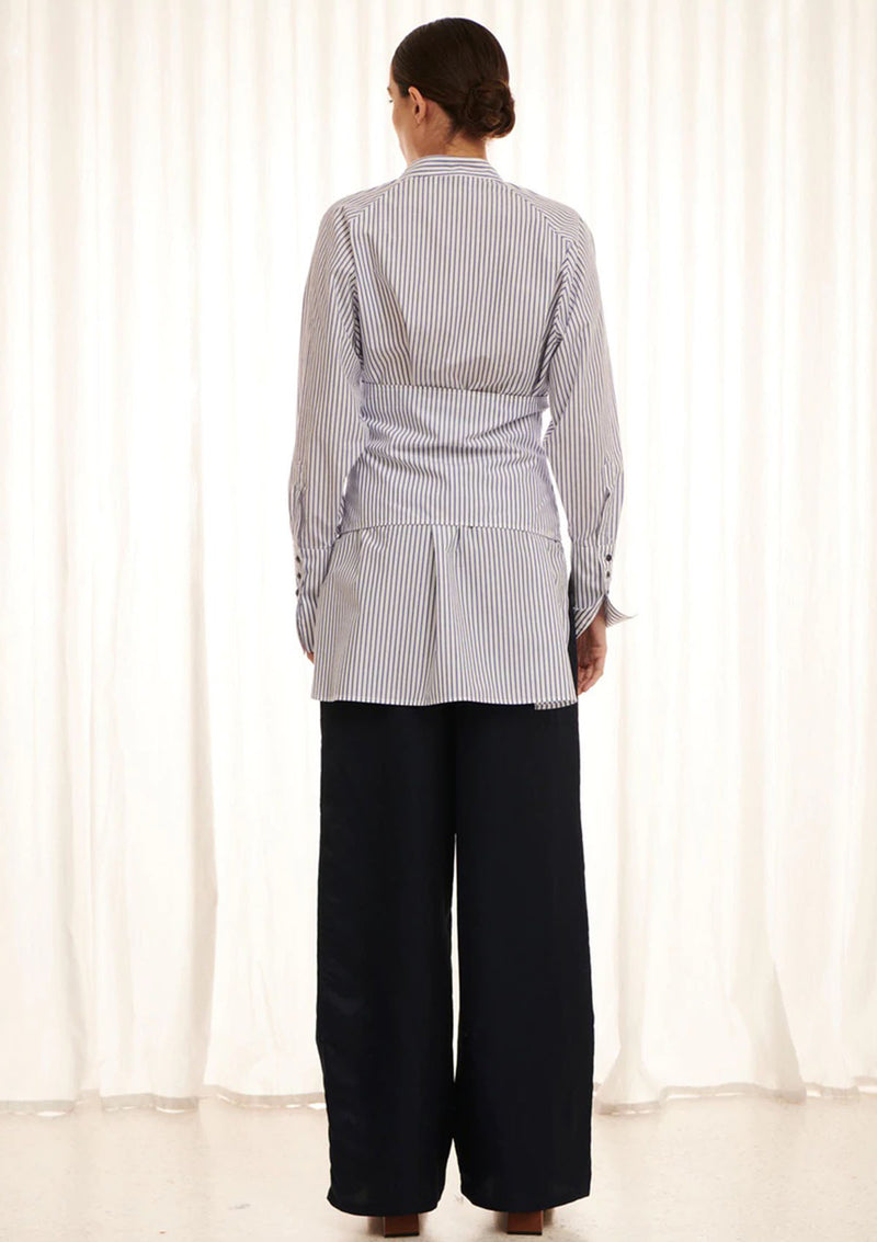 Apartment Clothing Pinstripe Obi Shirt
