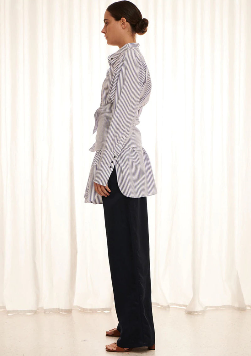 Apartment Clothing Pinstripe Obi Shirt