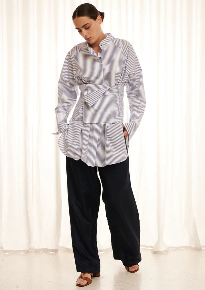 Apartment Clothing Pinstripe Obi Shirt