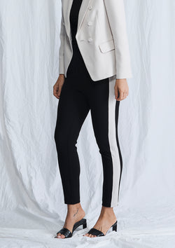Luxe Deluxe Borderline Drop Crotch Pant With Stripe