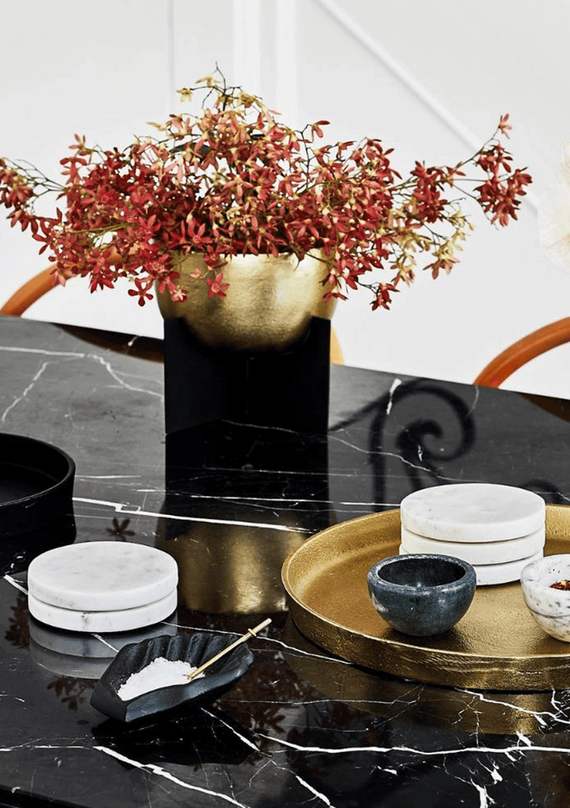 Marble Basics Round Coaster