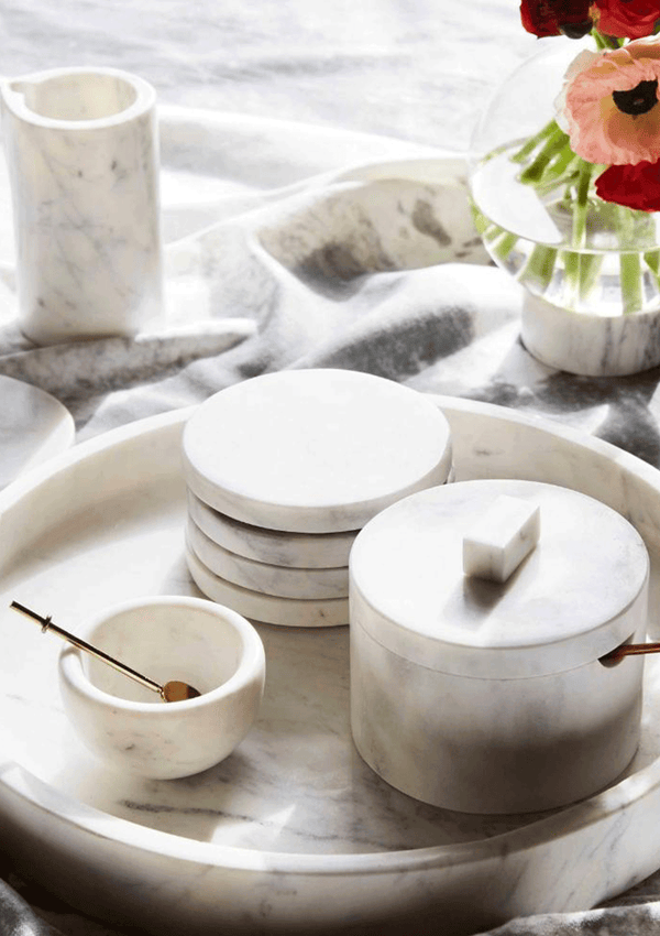 Marble Basics Round Coaster