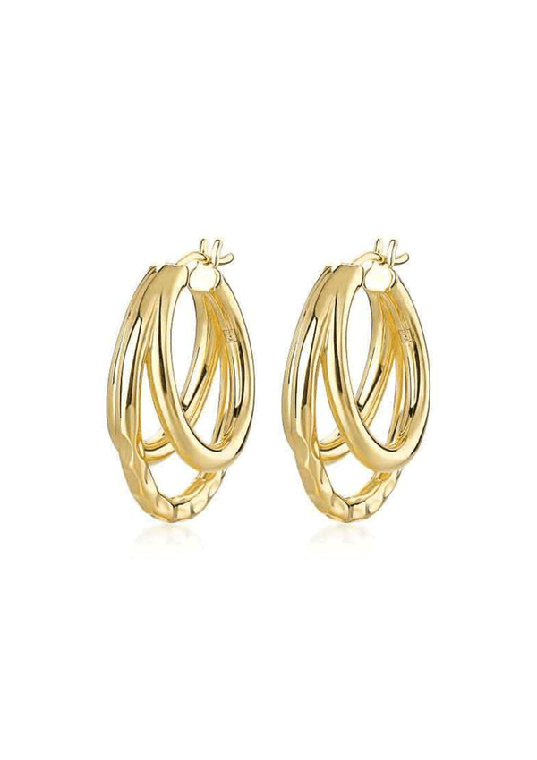 California Triple Hoop Earrings