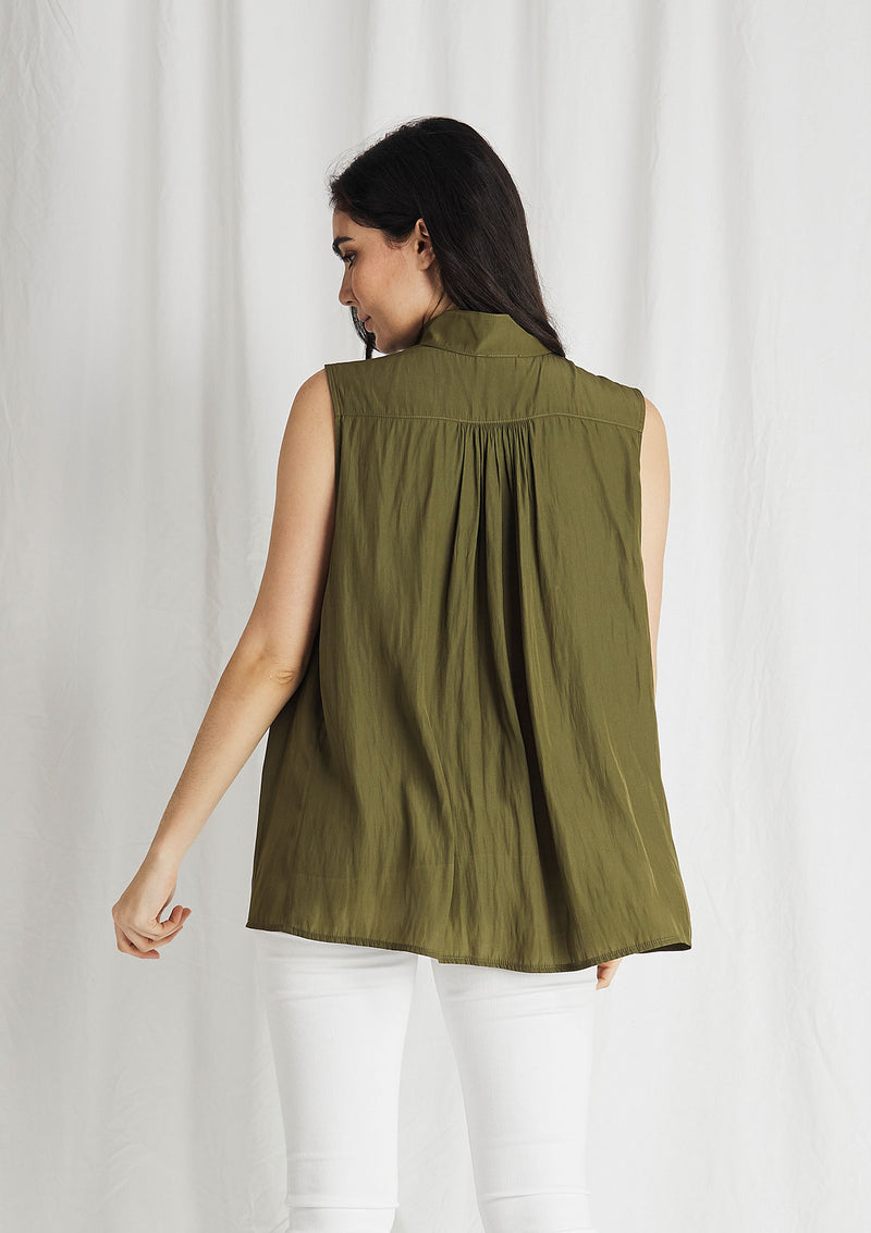 Mela Purdie Macro-Mousseline Cossack Tank