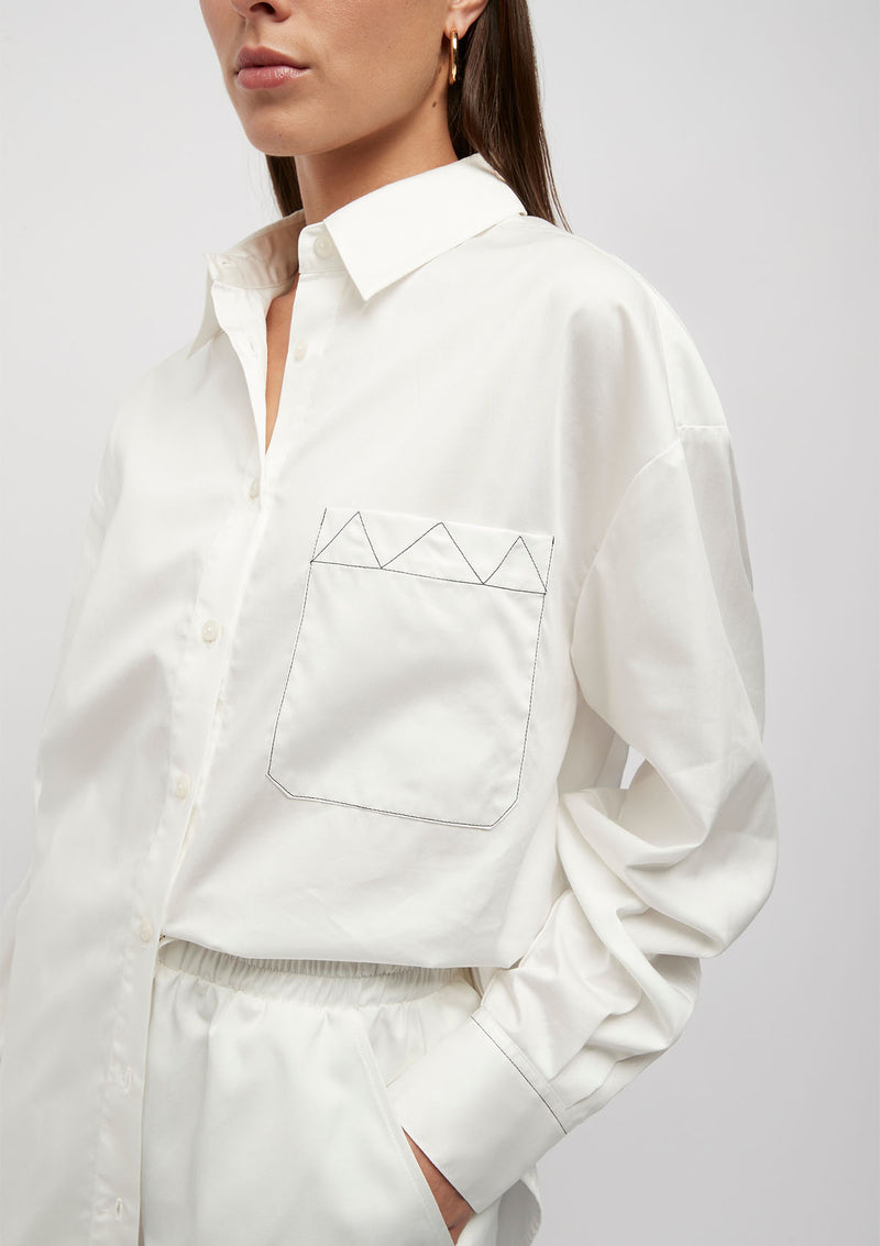 FRIEND of AUDREY Dario Contrast Stitching Shirt