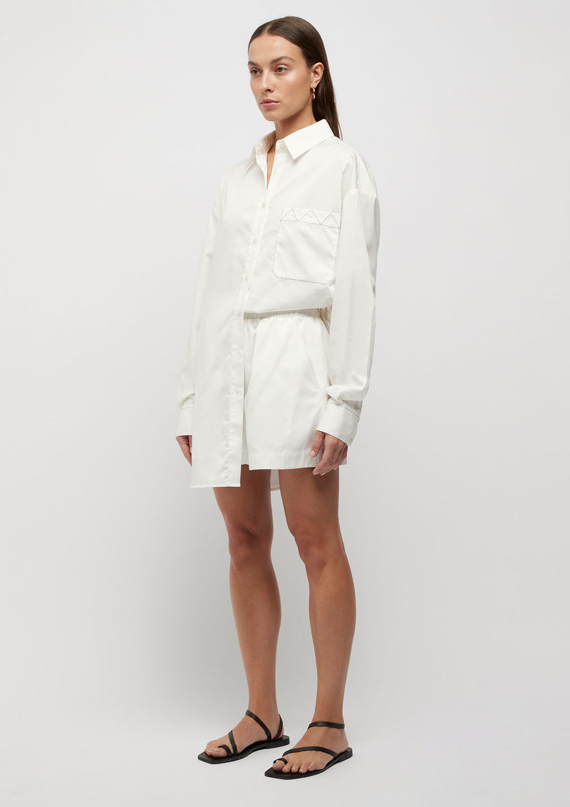 FRIEND of AUDREY Dario Contrast Stitching Shirt