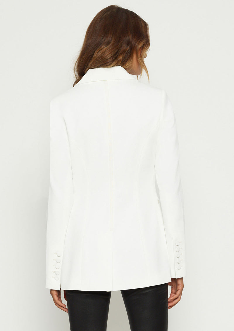 Luxe Deluxe Day to Night Longline Jacket w Self Covered Buttons