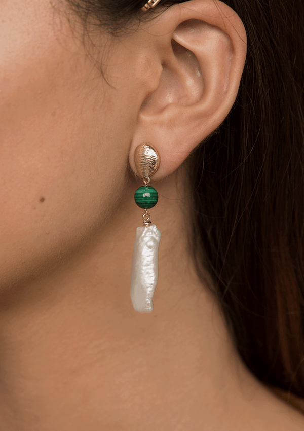 F+H Dig It Malachite Earrings
