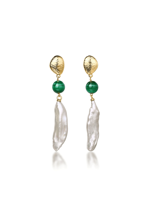 F+H Dig It Malachite Earrings