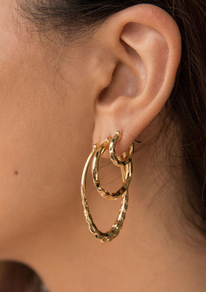 F+H Easy Ride Hammered Hoops