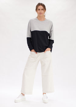Mela Purdie Compact Knit Two Tone Sweater