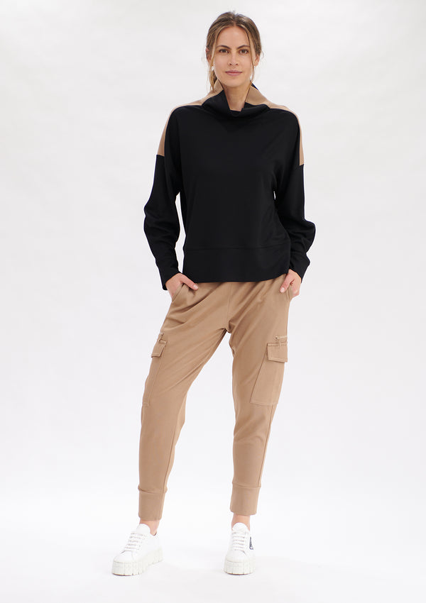 Mela Purdie Compact Knit Neck Panel Sweater