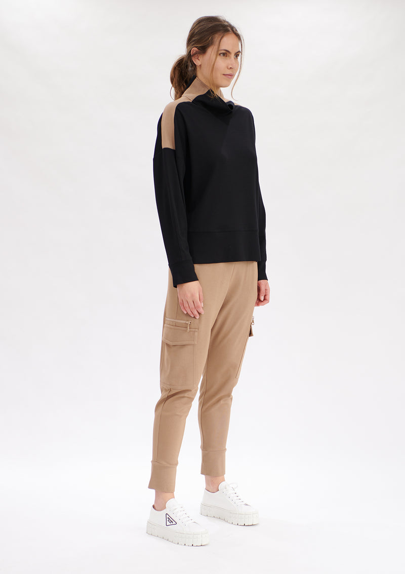 Mela Purdie Compact Knit Neck Panel Sweater