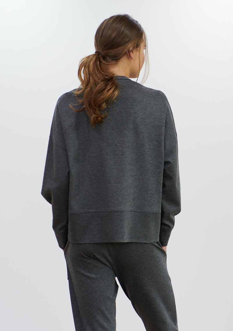 Mela purdie Compact Knit Fold Neck Sweater