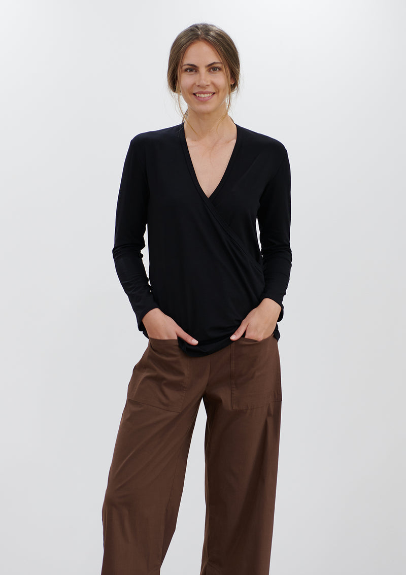 Mela Purdie Matte Jersey Foldover Top
