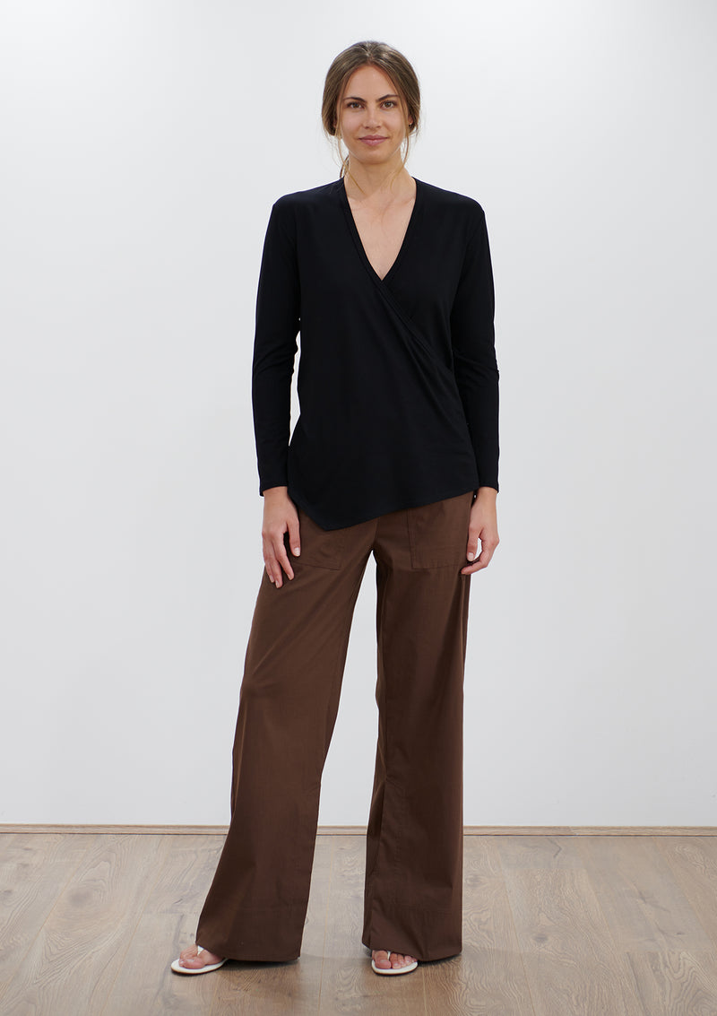 Mela Purdie Matte Jersey Foldover Top