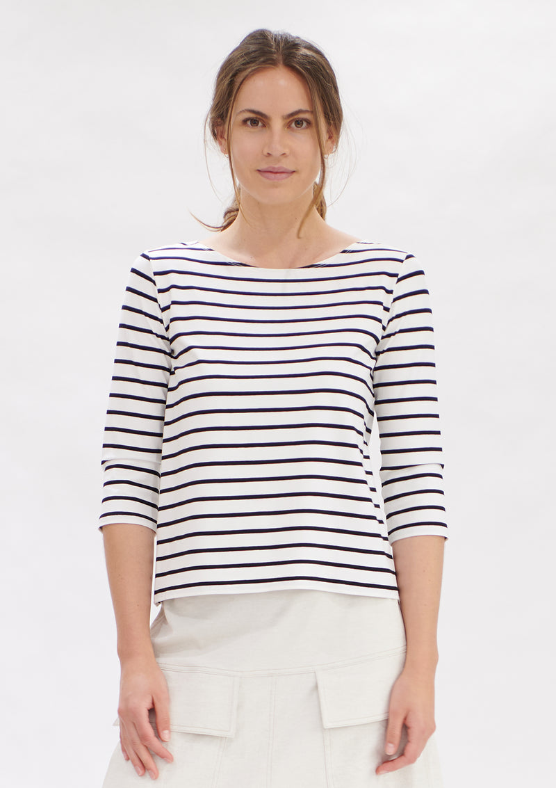 Mela Purdie Artisan Stripe Relaxed Boat Neck