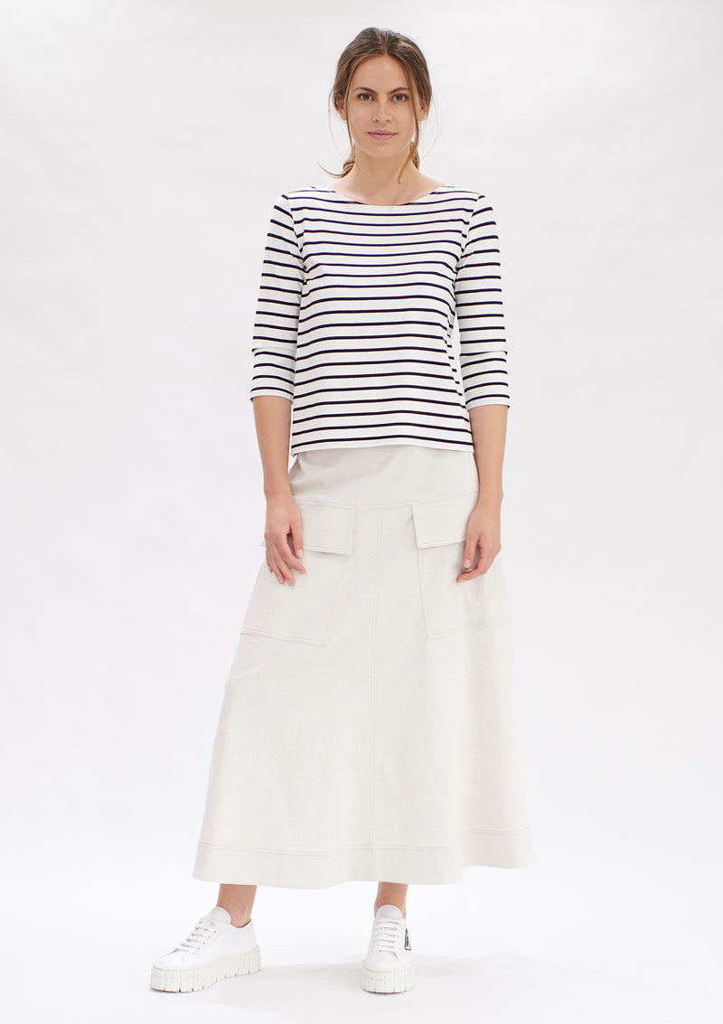 Mela Purdie Artisan Stripe Relaxed Boat Neck