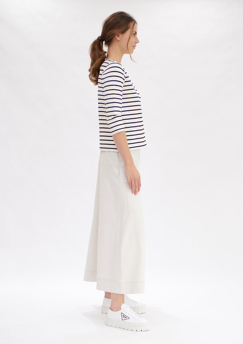Mela Purdie Artisan Stripe Relaxed Boat Neck