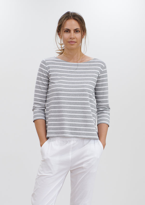 Mela Purdie Block Stripe Relaxed Boat Neck
