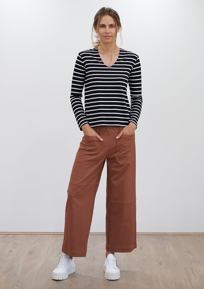 Mela Purdie Polished Canvas Quarter Panel Pant