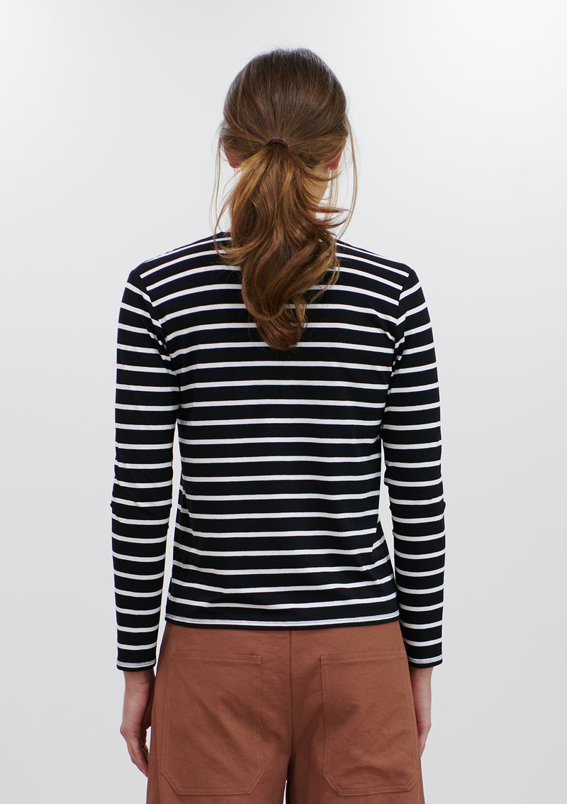 Mela Purdie Block Stripe V Neck Top